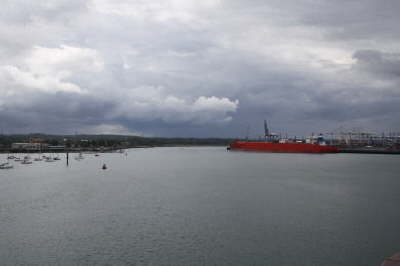 Grey Southampton Water from Ship